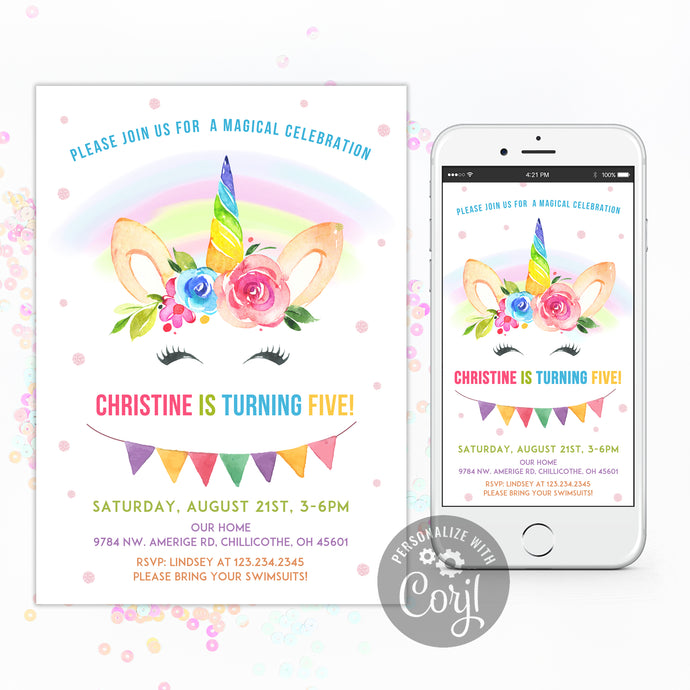 Unicorn Invitations