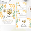 Baby Bee Baby Shower Invitation package, Baby Shower Bundle honey bee baby shower, parents to bee