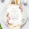 boho fall bridal shower invitation template