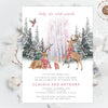 Baby it's cold outside baby shower invitation drive by, Woodland baby shower, Deer baby shower, Christmas baby shower template