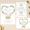 Bunny Baby Shower Invitation Templates Bundle Easter Theme, Spring