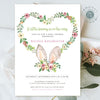 Bunny baby shower invitation, A little bunny is in the way, Girl baby shower