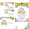 Elephant Baby Shower Templates Set Yellow Purple