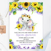 Elephant Baby Shower Invitation Purple and Yellow