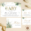 Baby Shower Greenery Invitation Suite