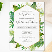 Tropical Baby Shower Invitation Neutral