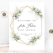 Greenery Welcome Sign Template