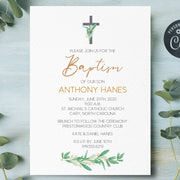 Baptism Invitation Template for Boy