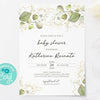 Gender Neutral Greenery Baby Shower Invitation