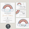 Rainbow baby shower bundle templates, glitter, gender neutral