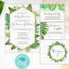 Tropical Baby Shower Invitation Set Neutral