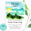 adventure awaits baby shower invitation template