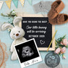 Gender neutral pregnancy announcement for social media, editable template