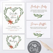 Baby Shower Invitation Bundle Winter Green