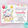 Funny unicorn invitation