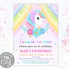 unicorn party invitation