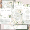 Greenery wedding invitation suite editable, Bohemian wedding invitation, Greenery and rose gold wedding invite