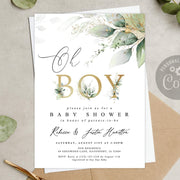 Oh Boy Baby Shower Invitation