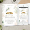 Virtual Bridal Shower Invitation Template, Zoom Party Invitation, Greenery Boho