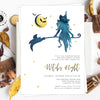 Witches night out invitation template, Halloween bachelorette invitation