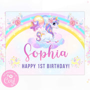 Unicorn Welcome Sign Editable