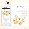 Fall pumpkin bridal shower Invitation, creamy, beige, ivory