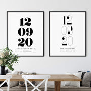 Custom Date Print, Printable Wall Art, Personalized Date Print, Anniversary Date Print, New Home Print, Wedding Date Print, Custom Date