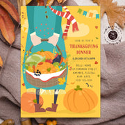 Thanksgiving party invitation template, thanksgiving dinner