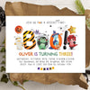 Dinosaur Halloween birthday invitation template, Halloween party costume invitation for kids