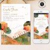 Fall couples shower farmhouse invitation template