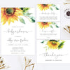 Sunflower Baby Shower Bundle Templates Boho