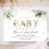 Baby Shower Greenery Invitation