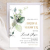 Modern greenery bridal shower invitation, bohemian greenery, eucalypt