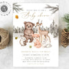 Fall Woodland Baby Shower Invitation