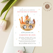 Baptism and Birthday Invitation, 1st Birthday and Christening Invitation Template