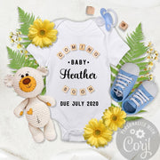 Bear pregnancy announcement for social media, facebook and instagram, digital, editable