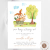 Bunny birthday invitation template, some bunny is turning one, Easter birthday invitation for kids