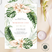 Tropical Baby Shower Invitation