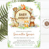 Summer Woodland Baby Shower Invitation